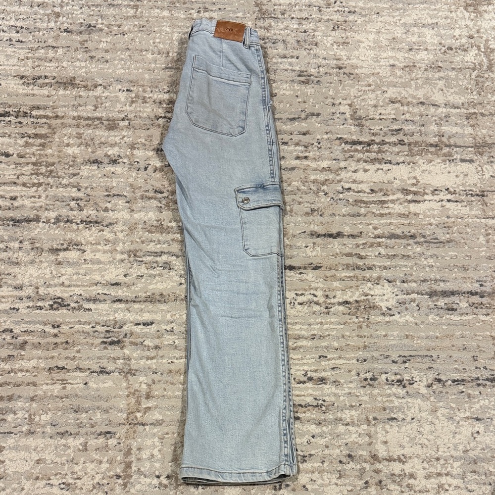 Zara Kids Light Blue Cargo Jeans - Picture 4 of 7